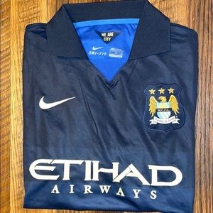 NWOT 2014 Manchester City Away short sleeve jersey